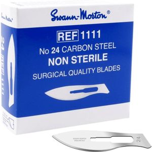 Swann Morton Carbon Nr. 24 niet steriele mesjes 100 stuks