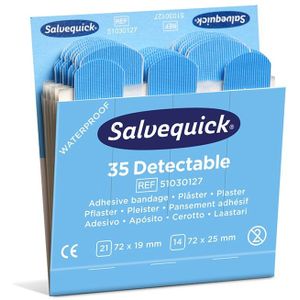 Salvequick - HACCP - Blauwe Pleisters - 35 Stuks