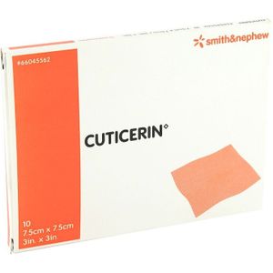 Cuticerin zalfkompres 7,5 x 7,5 cm 10 stuks