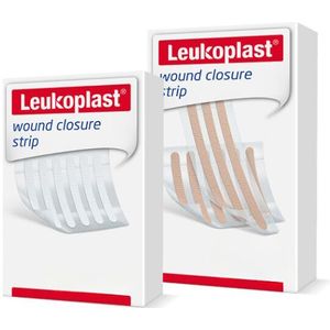 Leukoplast 6 x 75 mm zwaluwstaartjes/hechtstrips 30 stuks