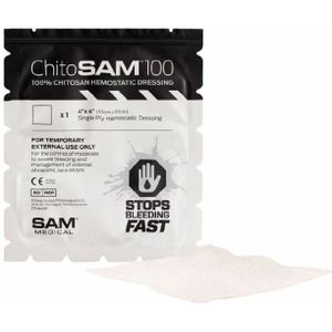 ChitoSAM - 10 x 10 cm - Hemostatisch Gaas - Hoogwaardig Verband