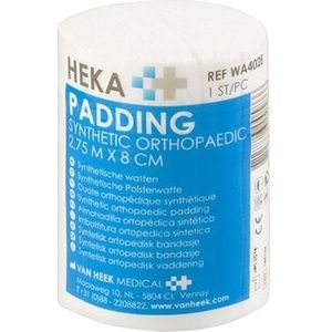 HEKA synthetische watten 2,75 m x 8 cm niet steriel 5 Rollen