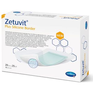 Resposorb Silicone Border absorberend verband 20 x 25 cm 10 stuks