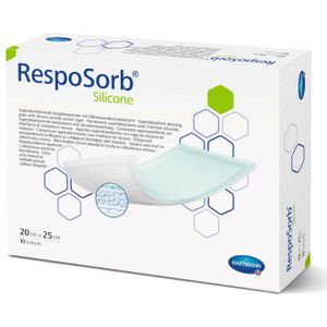 Resposorb Siliconen absorberend verband 20 x 25 cm 10 stuks