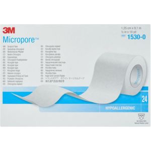 3M - Micropore - Hechtpleister - 1,3 cm x 9,1 m - 24 stuks