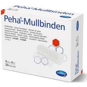 Peha-Mullbinden - Fixatiewindsel - 4 cm x 4 m - 20 Stuks