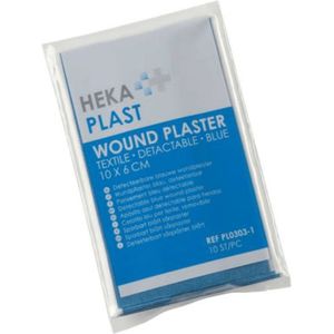 HEKA elastisch textiel HACCP wondpleister 10 x 6 cm 10 stuks