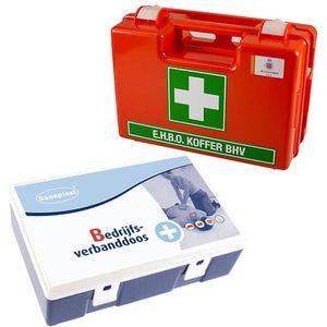EHBO Kantoor & Werkplaats Pakket - Verbanddoos - Inclusief EHBO Koffer en Verbandmiddelen