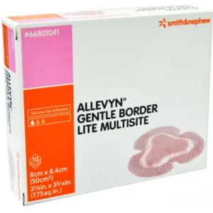 Allevyn - Gentle Border Lite Multisite - Schuimverband - 8 x 8,4 cm - 10 stuks