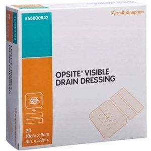OPSITE - Visible Drain - Kompres - 9 x 10 cm - 20 stuks