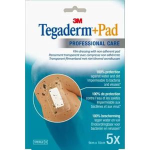 3M - Tegaderm + Pad - Transparant Verband - 9 x 10 cm - 5 Stuks