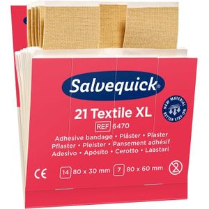 Salvequick 6470 navulling textiel XL pleister 21 stuks