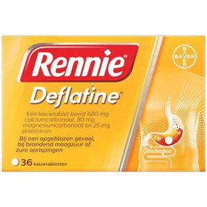 Rennie deflatine 36 tabletten