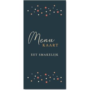 Stijlvolle kerst menukaart met kerststerren