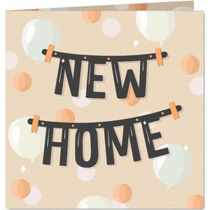Felicitatie nieuwe woning tekstslinger, confetti & ballonnen