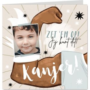 Sterktekaart arm spierbal met eigen foto