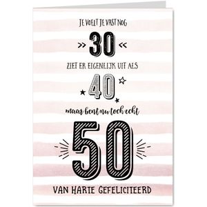 Nu echt 50 aquarelstrepen peach