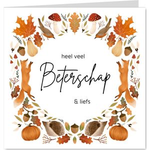 Beterschap kaart in herfst sfeer