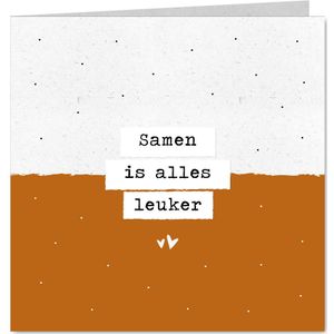 Felicitatiekaart nieuwe woning samen is alles leuker