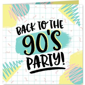 Uitnodiging nineties 90's feest party