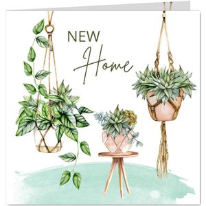 Verhuiskaart hangplanten macramé