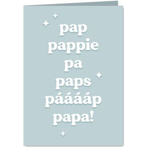 Grappige vaderdagkaart in blauw typografisch