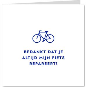 Minimalistische vaderdagkaart met fietsje