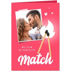 Valentijnskaart perfecte match lucifer foto hartjes