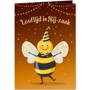 Verjaardagskaart humor leeftijd is bijzaak illustratie bij