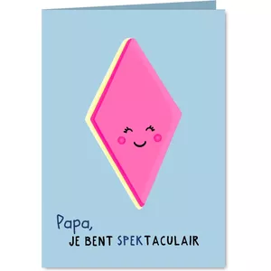 Verjaardagskaart'happy bday papa!' in groene