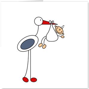 Ooievaar met baby -Boefjespost