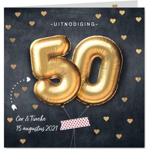 Stijlvolle uitnodiging 50 jarig huwelijk