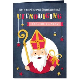 Vrolijke uitnodiging voor een zakelijk Sinterklaas feest
