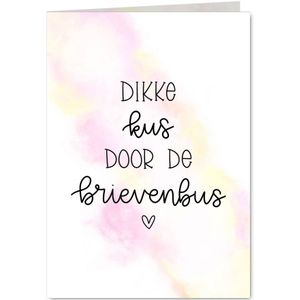 Liefde kaart - Dikke kus door de brievenbus