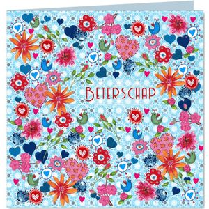 Beterschap vogel bohomian bloemen