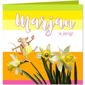 Verjaardag - Narcissen en muisjes