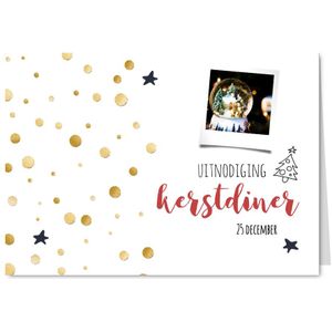 Kerstdiner goud/zwart wit