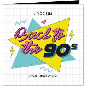 Uitnodiging back to the 90's retro