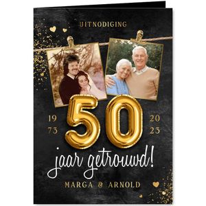 Jubileumfeest 50 jaar getrouwd foto's folieballonnen