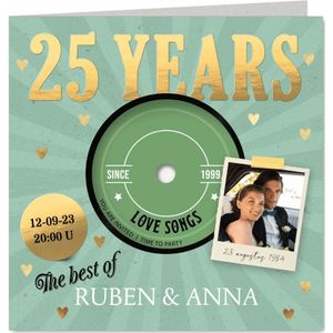 LP uitnodiging 25 jaar huwelijk jubileum
