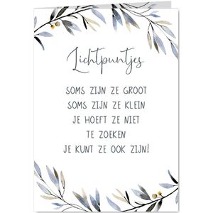 Kaart met quote Lichtpuntjes