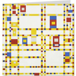 Kunstkaart van Piet Mondriaan. Broadway Boogie Woogie