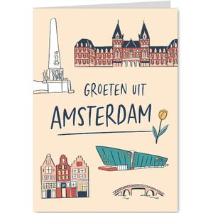 Groeten uit Amsterdam grachtenpandjes