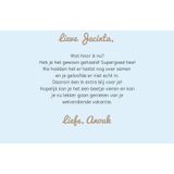Getekende kaart met grappig drolletje 'holy shit you did it!
