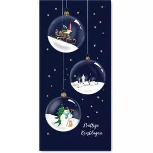Set van 9 transparante kerstballen glazen bol glas hanger en hanger