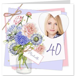 Verjaardag vaas bloemen