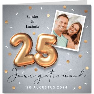 Uitnodiging jubileum ballonnen 25 jaar