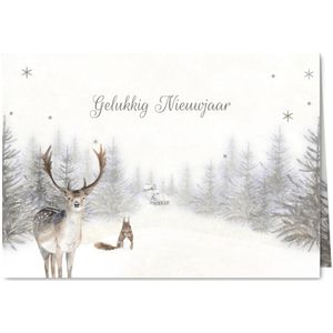 Nieuwjaarskaart bos winter