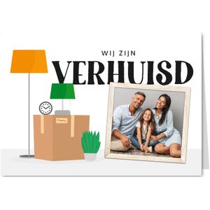 Verhuiskaart verhuisspullen foto plant dozen