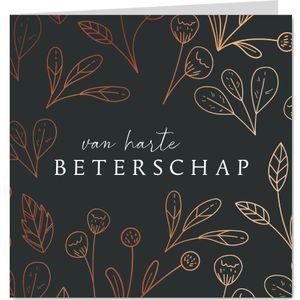 Beterschapskaart - chique veel beterschap ingetogen